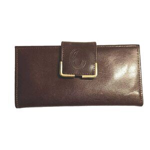 Buxton Leather Clutch Wallet Top Grain Cowhide Bifold Credit Card Checkbook